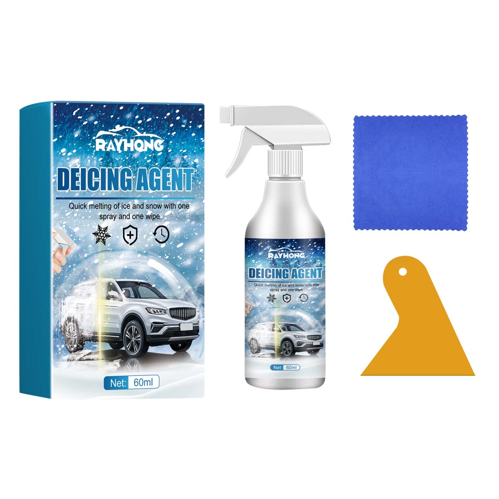 Auto Windshield Deicing Spray, Anti Frost Spray Deicer Spray For Car Windshield, Fast Ice \u0026 Snow Melting Spray,Ice-Off Windshield Spray De-Icer,Fast Ice Melting Spray,Defrosting Anti Frost Spray (1PC)